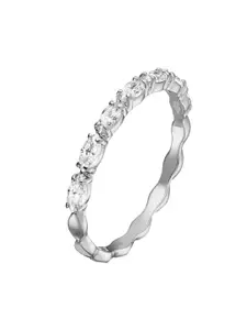 SWAROVSKI Rhodium-Plated White Crystal Studded Ring