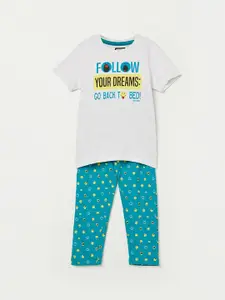 Fame Forever by Lifestyle Boys Smiley Print T-shirt with Pyjamas