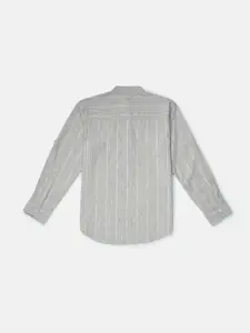 Gini and Jony Boys Khaki Printed Cotton Casual Shirt