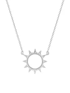 GIVA 925 Sterling Silver Rhodium Plated Sunshine Necklace