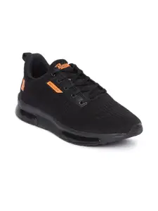 Paragon Men Black Mesh Running Non-Marking Shoes
