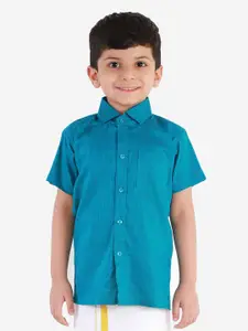 JBN Creation Boys Turquoise Blue Premium Casual Shirt