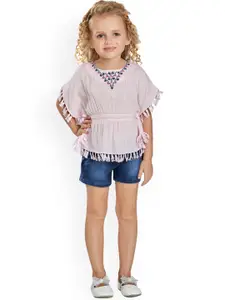 Peppermint Girls Pink Top with Shorts