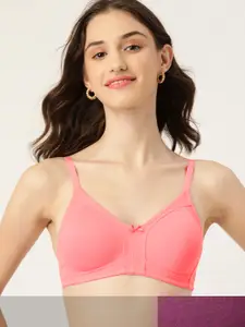DressBerry Pack of 2 Solid T-shirt Bra