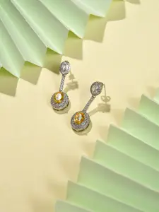 SOHI Women Silver-Plated Contemporary Studs Earrings