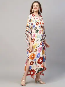Envy Me by FASHOR Cream-Coloured Ethnic Motifs Kaftan Maxi Dress