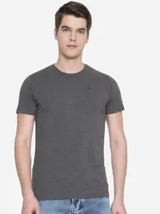 Greenfibre Men Grey Slim Fit T-shirt