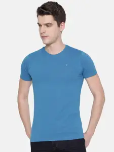 Greenfibre Men Blue Slim Fit T-shirt