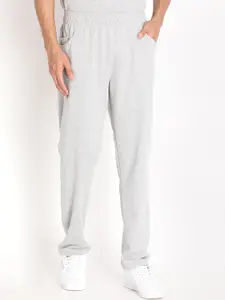 CHKOKKO Men Grey Solid Lounge Pants