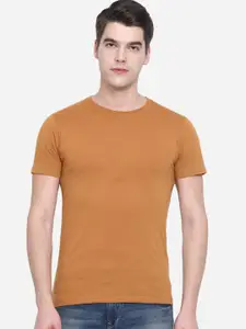 Greenfibre Men Brown Slim Fit T-shirt