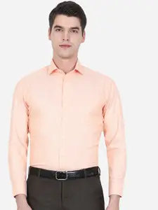 Greenfibre Men Orange Slim Fit Formal Shirt