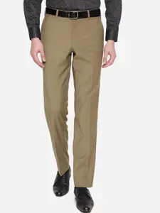 JADE BLUE Men Khaki Trousers