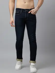 Richlook Men Navy Blue Slim Fit Light Fade Stretchable Jeans