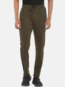 Ajile by Pantaloons Men Olive Green Solid Cotton Slim Fit Track Pants