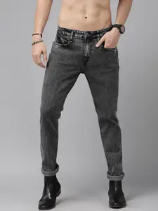 Roadster Men Grey Skinny Fit Heavy Fade Stretchable Jeans