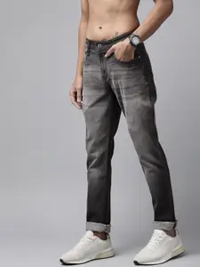The Roadster Lifestyle Co. Men Slim Tapered Fit Heavy Fade Stretchable Jeans