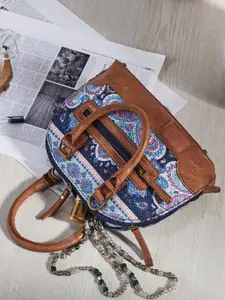 Mona B Multicoloured Kilim Inspired Upcycled Canvas Handbag