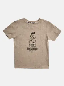 Angel & Rocket Boys Grey Printed T-shirt