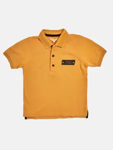 Angel & Rocket Boys Orange Polo Collar T-shirt