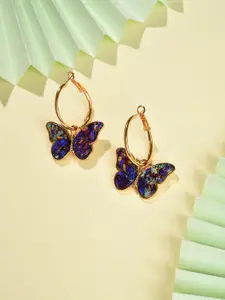 SOHI SOHI Multicoloured Contemporary Hoop Earrings