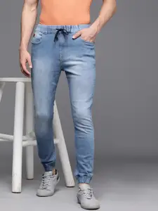 WROGN Men Blue Jogger Heavy Fade Stretchable Jeans