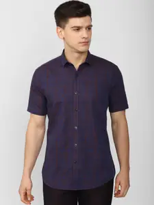 V Dot Men Purple Slim Fit Floral Casual Shirt