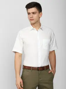 Van Heusen Men White Printed Formal Shirt