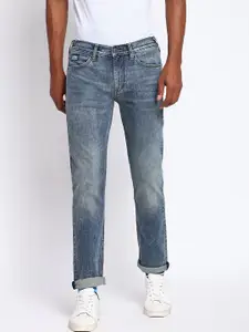 Lee Men Blue Bruce Skinny Fit Mildly Distressed Heavy Fade Jeans