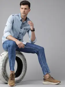 Roadster Men Blue Skinny Fit Light Fade Stretchable Jeans