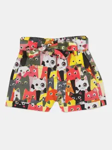 Donuts Girls Multicoloured Printed Shorts