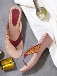 FASHIMO Women Maroon Comfort Sandals