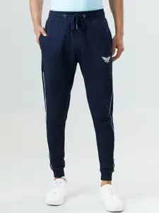 The Souled Store Men Navy Blue Solid Joggers