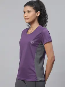 CHKOKKO Women Purple T-shirt