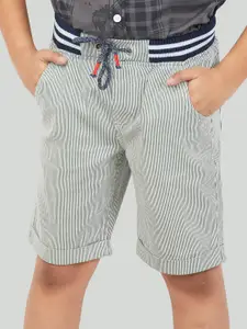 Zalio Boys Grey Striped Shorts