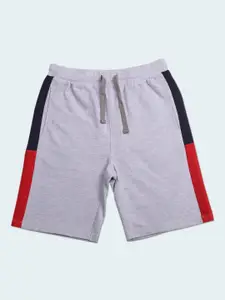 Zalio Boys Grey Colourblocked Shorts