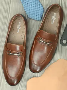 INVICTUS Men Tan Brown Solid Formal  Slip On Shoes