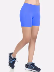 LAASA  SPORTS LAASA SPORTS Women Blue Skinny Fit Training or Gym Sports Shorts