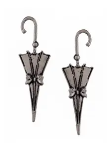Silvermerc Designs Silver-Toned Contemporary Drop Earrings