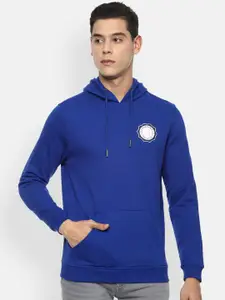 Van Heusen ACADEMY Men Blue Hooded Sweatshirt