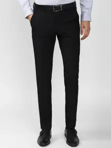 Van Heusen Men Black Slim Fit Trousers
