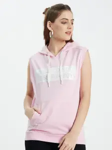 EDRIO Women Pink Extended Sleeves T-shirt