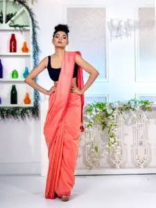 Charukriti Women Peach Sarees
