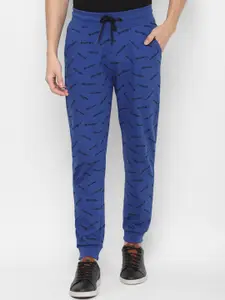 FOREVER 21 Men Blue Printed Joggers