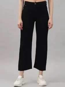 Q-rious Women Black Flared High-Rise Stretchable Jeans