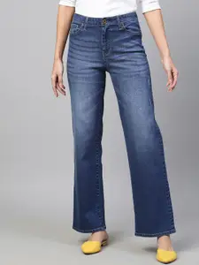 Chemistry Denim Wide Leg Mildly Distressed Jeans