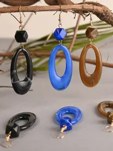 BuckleUp Multicoloured Contemporary Drop Earrings