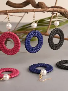 BuckleUp Multicoloured Contemporary Drop Earrings