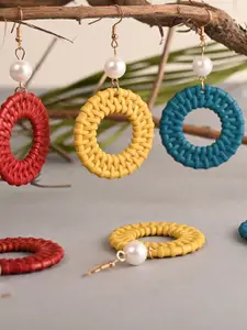 BuckleUp Multicoloured Contemporary Drop Earrings