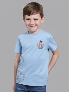 Beverly Hills Polo Club Boys Blue & blue grey Applique T-shirt