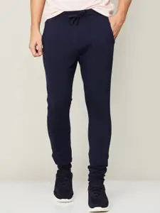 Fame Forever by Lifestyle Men Navy Blue Solid Cotton Joggers